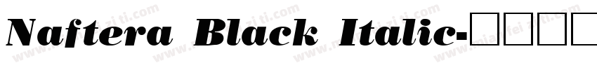 Naftera Black Italic字体转换
